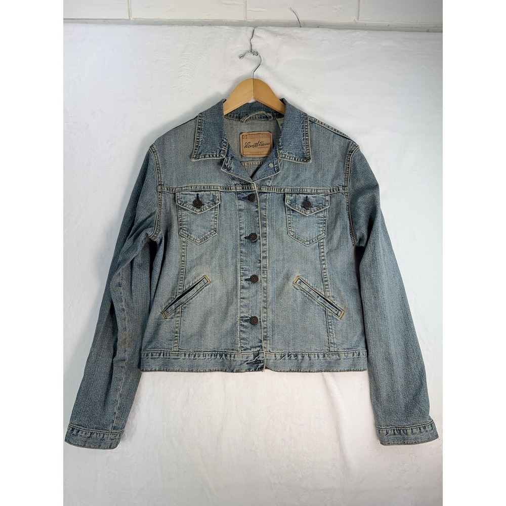 Levi Strauss Signature Denim Jacket Womens Medium Stretch Classic Jean Pockets